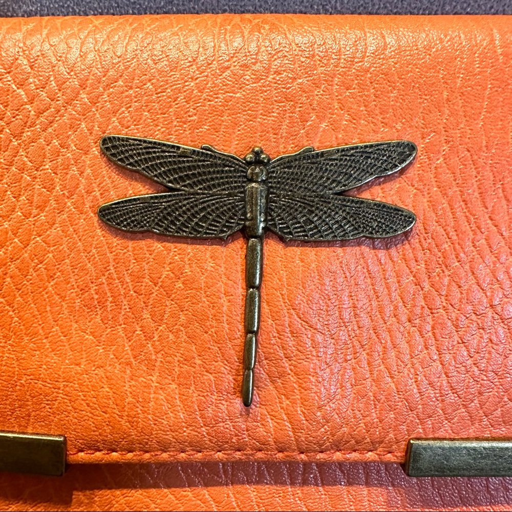 NEW WITH TAG LuLu NYC orange dragonfly wallet - Picture 7 of 14